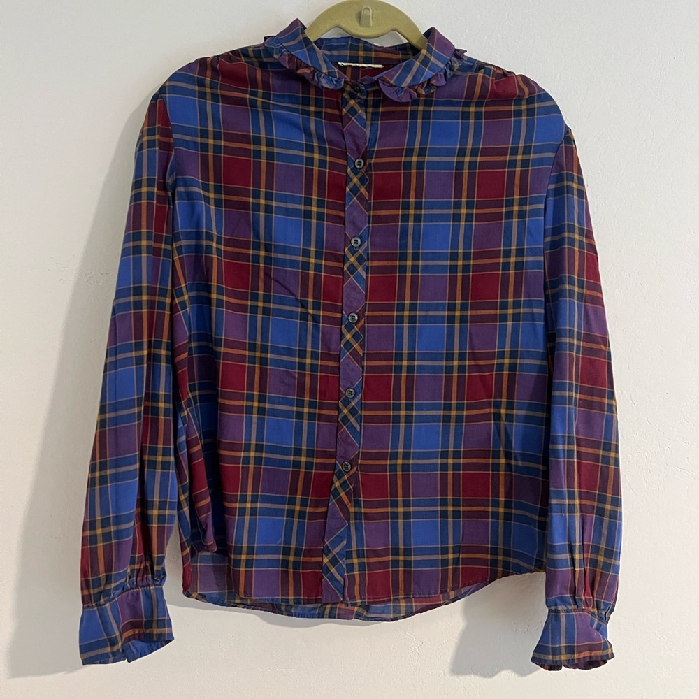 Vintage Lightweight Plaid Blouse